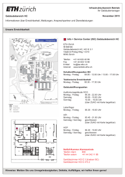 Info + Service Center (ISC) Geb&auml;udebereich HC Geb&auml;udebereich