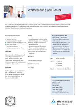 Weiterbildung Call-Center Berlin-Neukölln