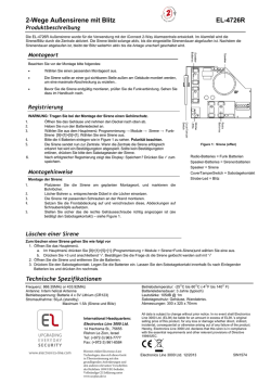 2-Wege Au&szlig;ensirene mit Blitz EL-4726R