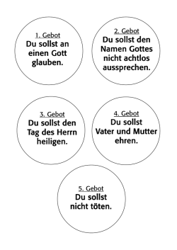 Du sollst an einen Gott glauben. Du sollst den Tag des Herrn ag des