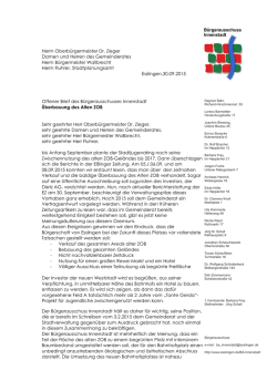 Herrn Oberb&uuml;rgermeister Dr. Zieger Damen und Herren des