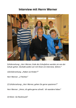 Interview mit Herrn Werner