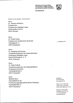 Herrn Dr. Theodor Windhorst Pr&auml;sident der &Auml;rztekammer Westfalen