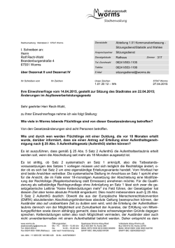 Antwort an Herrn Rech-Wahl