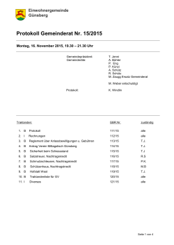 c Protokoll Gemeinderat Nr. 15/2015