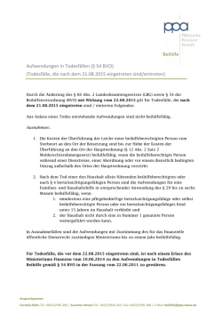 Informationsblatt f&uuml;r Todesf&auml;lle, die nach dem 21.08.2015