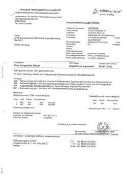 HU-Bericht, Fahrzeugbrief - Zoll