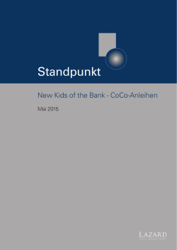 Standpunkt - Lazard Asset Management
