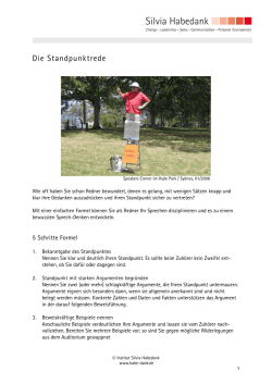 Die Standpunktrede - habe