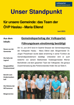 Unser Standpunkt Juni 2015 - Volkspartei Haslau
