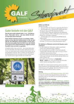 Guter Verkehr mit der GALF