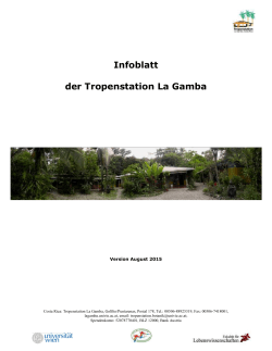 Infoblatt der Tropenstation La Gamba