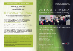 Konzertprogramm - Männerchor Zürich