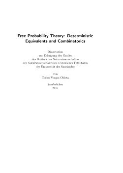 Free Probability Theory: Deterministic Equivalents and Combinatorics