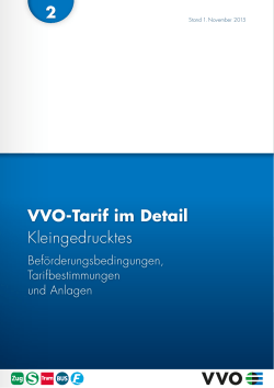VVO-Tarif im Detail - 2015