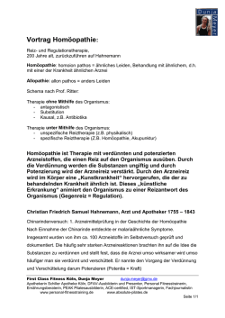 Handout Hom&ouml;opathie