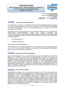 Information &uuml;ber die Erhebung der Kommunalabgabe