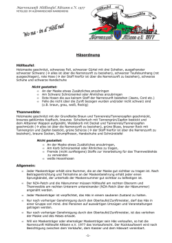 H&auml;sordnung - Narrenzunft H&ouml;llteufel Alttann