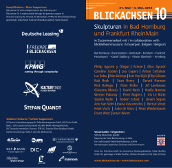 Ausstellungsbroschüre "Blickachsen 10"