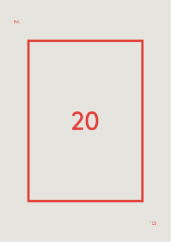 Edition Nr. 20 - Berliner Festspiele