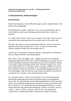 C04. Wortsammlung - Besonderheiten, Redewendungen