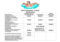 Markt Großostheim - Freibad - Eintrittspreise 3,00 € 24,00 € 40,00