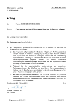6 Drs 4397 - Landtagsfraktion von BÜNDNIS 90/DIE GRÜNEN