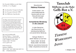 TC-Gelb-Rot, Flyer 1/2016 - Tanzclub Gelb-Rot