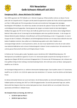 FSV Newsletter Gelb-Schwarz-Aktuell Juli 2015