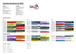 Spielplan Bündner Cup 2015 - Bündner Unihockey Verband