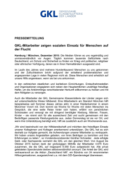 GKL-Mitarbeiter zeigen sozialen Einsatz f&uuml;r Menschen auf der