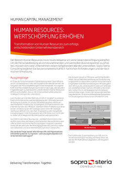 human resources: wertschöpfung erhöhen