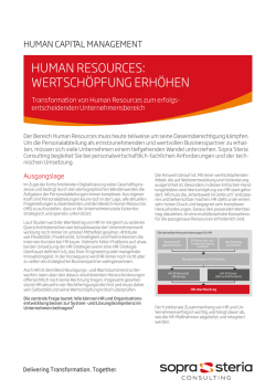 human resources: wertsch&ouml;pfung erh&ouml;hen