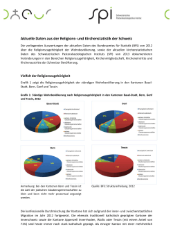 Aktuelle Daten aus der Religions- und Kirchenstatistik der Schweiz