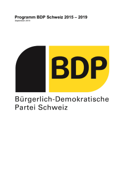 Parteiprogramm der BDP Schweiz