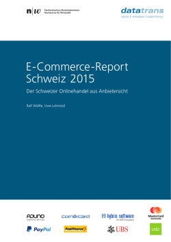 E-Commerce-Report Schweiz 2015 - CRM