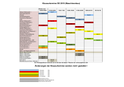 Klausurtermine SS 2015 (Maschinenbau) Änderungen der