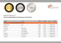 GOLD/PLATIN/DIAMOND- Auszeichnungen in Deutschland