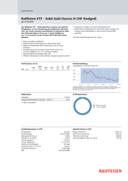 Raiffeisen ETF - Solid Gold Ounces H CHF (hedged)