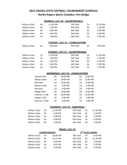 2015 State Softball Schedule