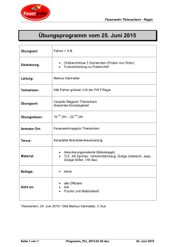 Programm - Feuerwehr Thierachern