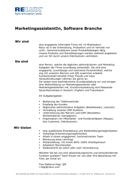 MarketingassistentIn, Software Branche