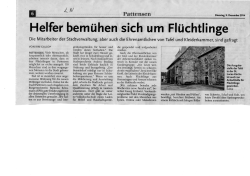 Helfer bem&uuml;hen sich um Fl&uuml;chtlinge