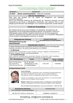 24.05.2016 Besser zusammenarbeiten