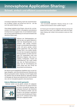 innovaphone Application Sharing: Einfach und effizient