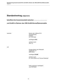 Standardvertrag (allgemein) - Verband Schweizerischer