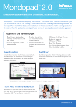 Einfachere Videokommunikation. Effizientere Zusammenarbeit.