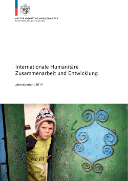 Jahresbericht über die Internationale Humanitäre Zusammenarbeit