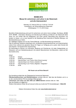 IBOBB 2016 Messe f&uuml;r Lehrerinnen und Lehrer in der
