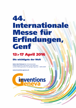 44. Internationale Messe für Erfindungen, Genf - inventions